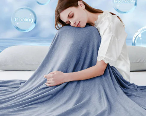 FrostySleep Japanese Ice Silk Cooling Blanket